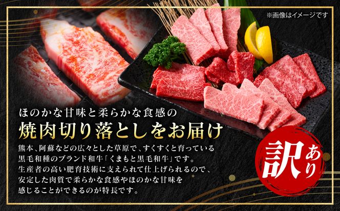 【訳あり】 【A4～A5ランク】 くまもと黒毛和牛 焼肉 切り落とし 1kg （500g×2パック） 肩ロース バラ 牛肉 お肉 黒毛和牛 冷凍 焼肉 BBQ おかず 熊本県 八代市