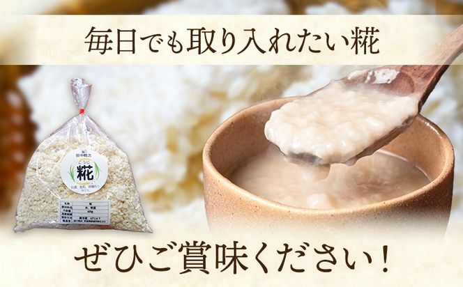 田中糀店 糀 2.4kg 600g×4袋 甘酒 塩糀 味噌作り 麹 こうじ 米麹 米糀 発酵食品 糀菌 自家栽培 茨城県産 100％使用 生糀 手作り レシピ入り 茨城県 結城市---yuki_tnka_6_4p---