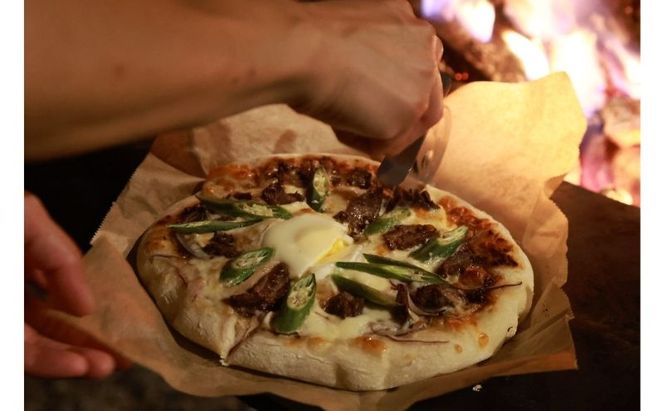 GRIMAN ( グリマン ) コース ( 焚き火 料理体験 ) ペア　池田山麓 料理体験 地物 鶏卵 鶏肉 野菜 魚 地酒 日本酒 ワイン 岐阜県 池田町