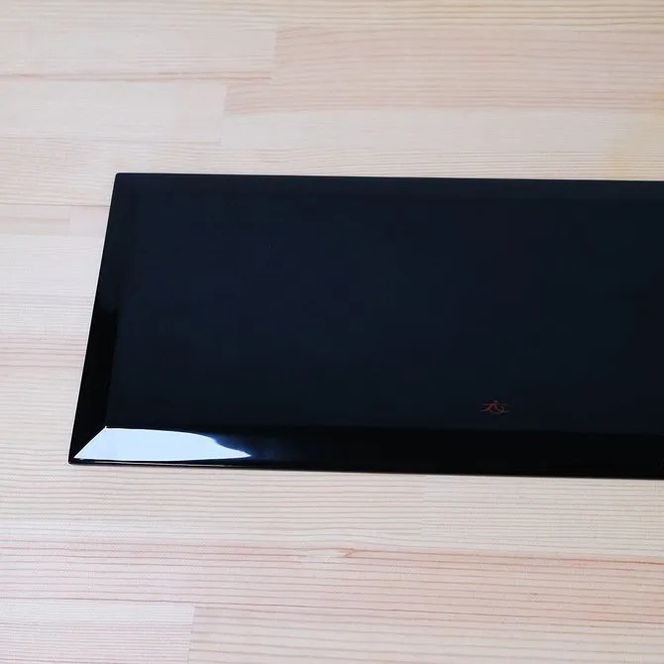 秀衡塗 盛皿 菓子器 秀衡プレート（長方形）黒 / 漆器 食器 プレート 漆塗 うるしぬり 手塗り 木製 伝統工芸品 和 お正月 高級 結婚 新築祝い お祝い 贈答 贈り物 プレゼント ギフト 香典返し お返し おもてなし【ocy925-hid-bk-1A】