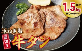 010B1956 薄切り 特製玉ねぎ塩ダレ 牛タン1.5kg【精肉 牛タン 牛肉 焼肉用 薄切り 訳あり 小分け】