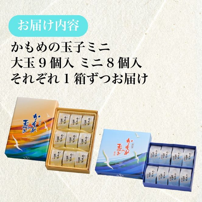 かもめの玉子 レギュラーサイズ＆ミニサイズセット ( レギュラー9個入×1箱 / ミニ8個入×1箱 ) [kamome32_1]