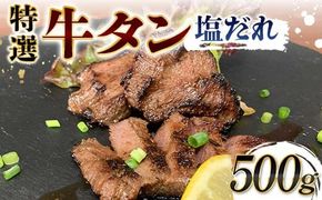 特選！牛タン塩だれ 500g 焼肉 極上 牛タン 特製 塩 柔らか フライパン ホットプレート 手軽 家庭 贅沢 つまみ パーティー ジューシー 香ばしい お歳暮 お中元 F6T-568