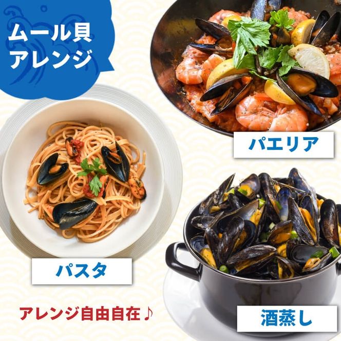 【8月～12月発送】 国産 活ムール貝 1kg ムール貝 ムラサキ貝 殻付き 新鮮 産地直送 旬 三陸 岩手県 大船渡市 [nakano008]