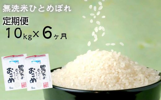 【定期便 ６ヶ月】 減農薬栽培 ひとめぼれ 無洗米 10kg 【716】