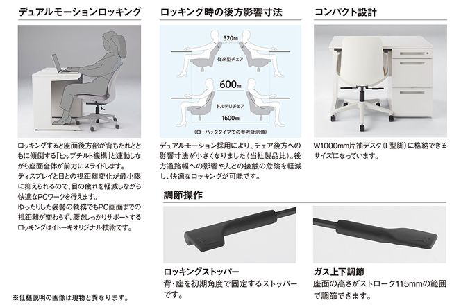 イトーキ『トルテＵ』5本脚 抵抗付ウレタン双輪キャスタータイプ フレーム：ブラック(KJ-320GAM-T1T1F)(トルテユー)【EI116W1】