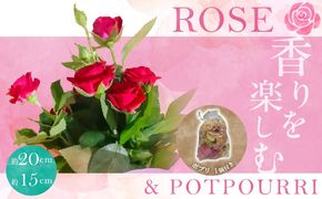  バラ 花束 ポプリ サシェ 匂袋 生花 H092-063