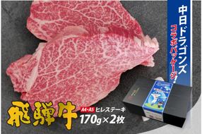 飛騨牛ヒレステーキ　340g(170g×2枚) 【中日ドラゴンズコラボ】 【0016-112】