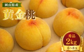 【先行受付】黄桃2kg | 岡山県産 黄金桃 桃 フルーツ 果物 高級フルーツ 岡山 桃 お取り寄せ 産地直送 希少品種 国産フルーツ 黄金桃 人気 数量限定 旬の果物 甘い ジューシー 芳醇 みずみずしい 夏の味覚 先行予約