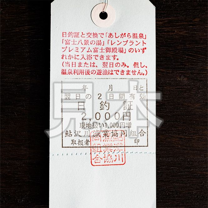 鮎沢川あまご釣り 「1日券」◆ | 游漁券 釣り フィッシング 鮎沢川 渓流釣り アマゴ 静岡県 御殿場市 ※2026年3月下旬頃より順次発送予定