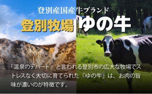 量が選べる！登別産 国産牛ブランド【登別牧場ゆの牛(うし)】 肩ロース 500g～1.5kg　牛肉 北海道 すき焼き しゃぶしゃぶ