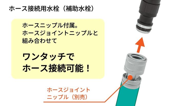 横水栓 ラモミニ ニップル マットブラック G24RMY-WN-A | 水生活製作所 MIZSEI 屋外水栓 庭 蛇口 コンパクト ホース接続 ニップル付き デザイン ガーデン 黒 おしゃれ