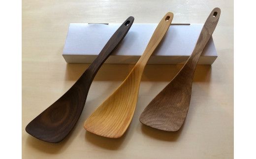 木べら「炒める・すくう・取り分ける」(材料：職人おまかせ) 【GOOD WOOD WORKS】_HA0432