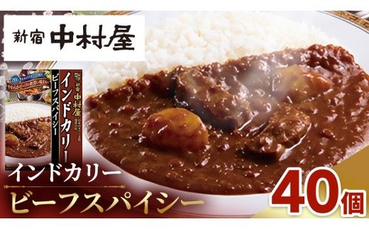 新宿 中村屋 インドカリー ビーフスパイシー 40個 レトルト レトルトカレー カレー 常温 温めるだけ 人気 洋食 時短 インドカレー スパイシーカレー 長期保存 災害用 保存食 レンチン レンジ [DM011us]
