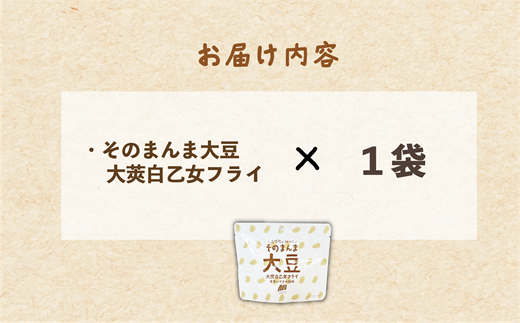 ＜大莢白乙女フライ 1個セット＞北海道 北海道産 大莢白乙女 大豆  フライ そのまんま そのまんまシリーズ