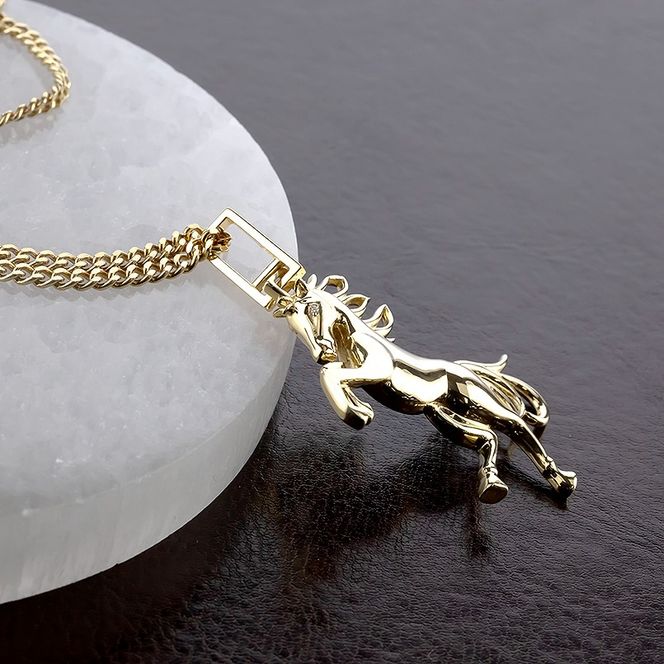 馬 18金 ネックレス メンズ ダイヤモンド 大ぶり ペンダントトップ 大きめ 喜平 18k ゴールド ダイヤ 跳ね馬 干支 午年 イエローゴールドK18 ジュエリー お守り 厄除け 人気250307mro400 SWAA270