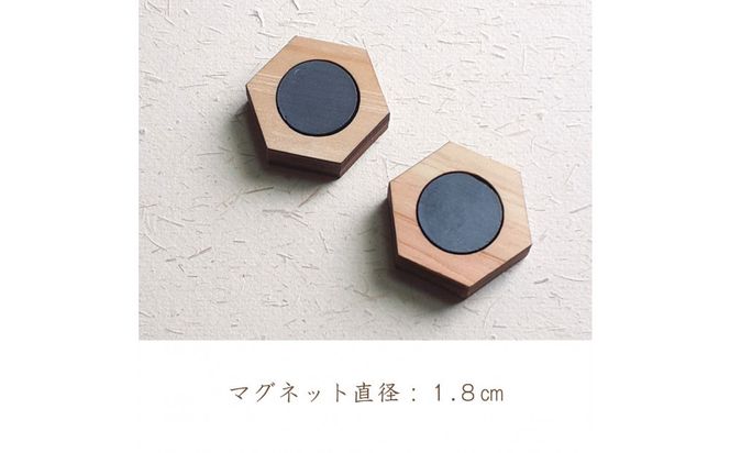 国産ひのきのマグネット（和柄5種類セット） 322032_GK003
