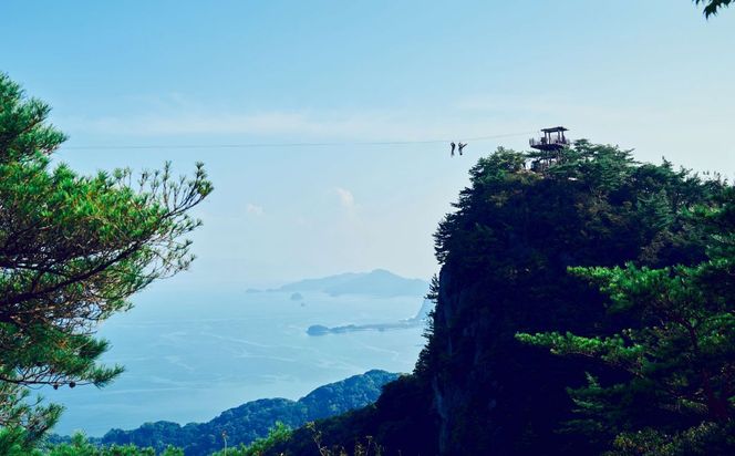 天空ジップライン ペア体験チケット 2枚 チケット ペア 体験 アクティビティ ジップライン 熊本県 上天草市