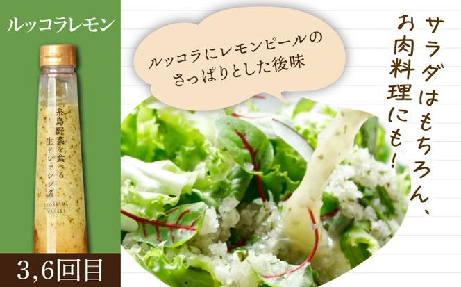 【全6回定期便】糸島野菜を食べる生ドレッシング 3本 × 3種 詰め合わせ セット （ 人参 / 玉葱 / ルッコラレモン ） 糸島市 / 糸島正キ [AQA033] ドレッシング 定期便 ギフト 無添加 人気 贈り物 お土産 人参 玉ねぎ