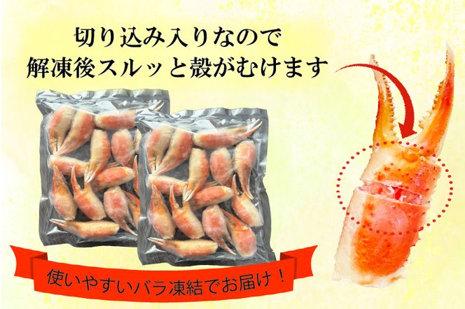 ボイル 本ずわいがに 爪 1kg (500g × 2) カジマ ずわい蟹 ズワイガニ ずわいがに かに カニ 蟹 かに爪 カニ爪