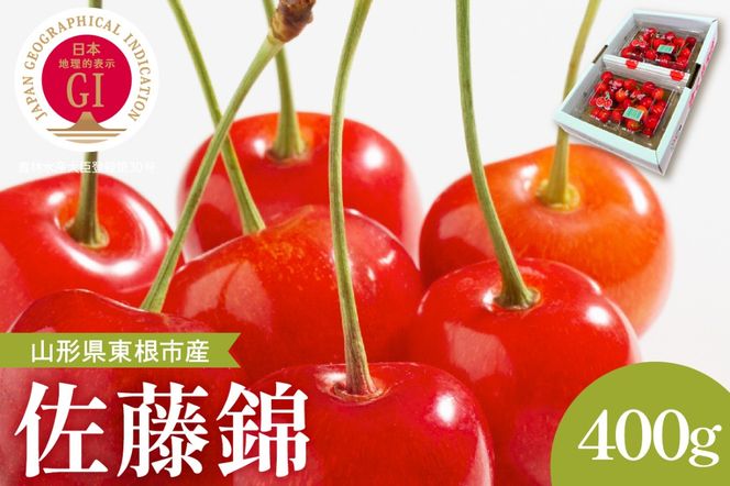 【2026年産】GI東根さくらんぼ「佐藤錦」秀品 400gバラ詰め (200g×2パック) Lサイズ以上 安達農園提供 山形県 東根市 hi037-015