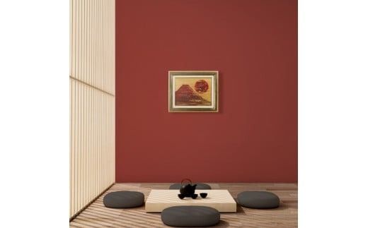 富士山溶岩パワーアート「金雲赤富士」