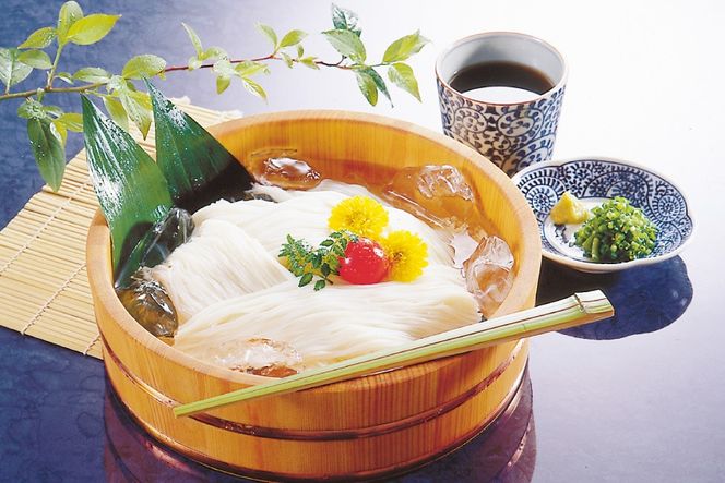 AD079 島原 手延 素麺 （ そうめん ） 山水の糸 2kg（50g×40束）[ そうめん 素麺 手延べ素麺 手延べそうめん 麺 めん 長期保存 夏 時短 長崎県 島原市 ]