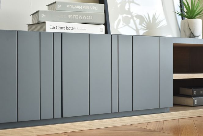 ロモ 160 ローボード GR【グリーン 完成品 くすみカラー テレビ台 ワイド おしゃれ】(H062407)