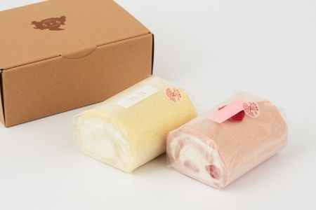 【プレミアム米粉ロールケーキ】天使のソイロール＆苺ソイロール(卵・乳製品不使用)【グルテンフリー 保存料不使用 卵不使用 乳製品不使用 贈り物】(H053319)