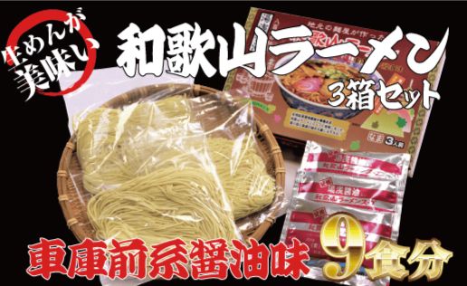和歌山ラーメン　車庫前系湯浅醤油入　3食入×3箱セット 【ksw101】