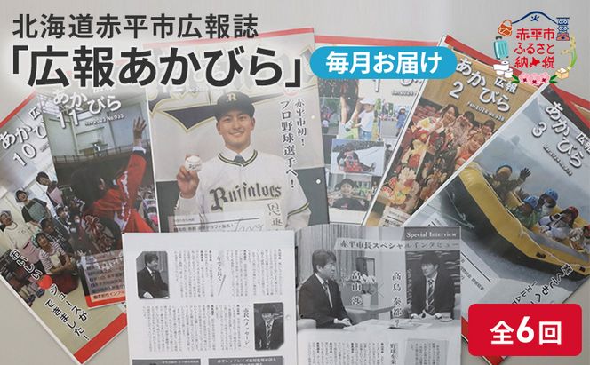 北海道赤平市広報誌 「広報あかびら」 毎月お届け全6回 地域のお礼の品 カタログ 本 