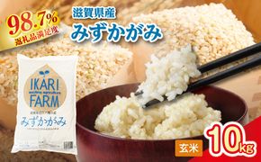 【新米】令和8年産冷めても美味しいあっさりとした味わい「みずかがみ」玄米【10kg（5kg×2袋）】【C018W2】（滋賀県　近江八幡市）