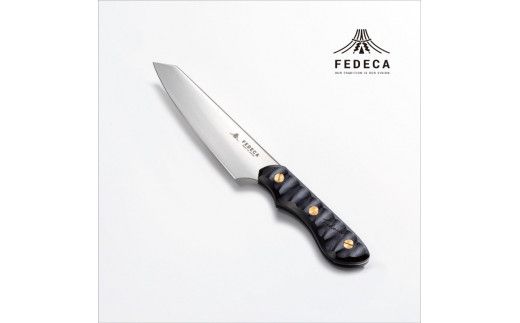 【FEDECA】三徳包丁 小 リップルブラック 001035