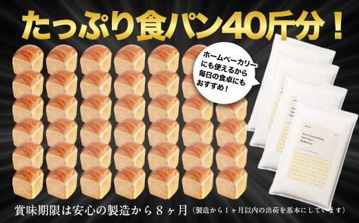 【毎月定期便】北海道産 「春よ恋」「ゆめちから」ブレンド小麦粉 パウダースノー（パン用強力粉）10kg 全4回 MROBI048