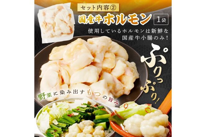 日本海牧場のホルモン鍋（塩味）ホルモン、塩だし、九条ネギ、麺2玉付　NH00020