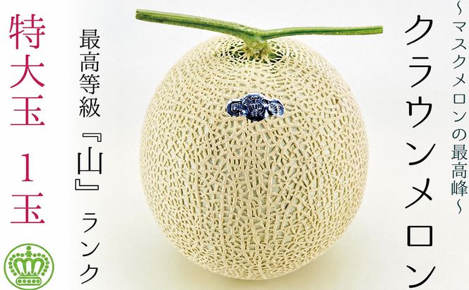 ★発送月選択できる返礼品★ 『クラウンメロン（山等級）特大玉  1玉』 ギフト箱入り メロン 人気 厳選 ギフト 贈り物 デザート グルメ  袋井市