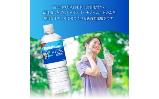 【定期便】「アサヒおいしい水」富士山のバナジウム天然水  PET600ml（1箱 24本 / 2箱 48本）【選べるお届け期間 2～12ヶ月】  水 バナジウム 天然水 定期便 毎月 隔月 防災 備蓄 山梨 富士吉田