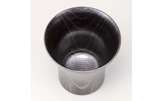 Keyaki Cup ブラック Platinum 木箱入り 天然木 欅 木製 カップ コップ タンブラー 漆器 漆塗  伝統工芸 工芸品 国産 日本製 山中木製漆器 復興 震災 コロナ 能登半島地震復興支援 北陸新幹線 F6P-0128