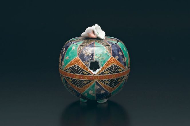 香炉　錦繍手まり　宮本晄作