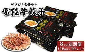 【8ヶ月定期便】ゆきむら壱番亭の常陸牛餃子10パック(160個入り) ※離島への配送不可