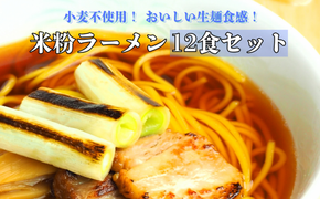 グルテンフリー　富山県産米粉　アレンジ　もちもち「米粉ラーメン12食セット」※北海道・沖縄・離島への配送不可
