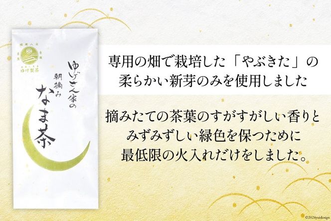 お茶 八女茶 ゆげさん家の朝摘みなま茶 300g(100g×3袋）[Esprit 福岡県 筑紫野市 21761023] 茶葉 新芽 煎茶 摘みたて 茶殻