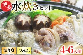 博多水炊き セット (切り身・つみれ) 4～6人前 [ベネフィス 福岡県 筑紫野市 21761416] 水炊き 鶏 鶏肉 とり肉 ありた鶏 鶏団子 つみれ 本場 スープ 国産