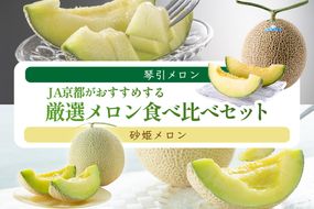JA京都がおすすめする厳選メロン食べ比べセット（2026年6月下旬～）　JK00031