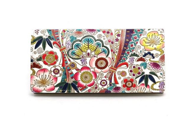 【文庫屋大関】束入れ 華熨斗【皮革工芸品】 財布 お札 お札入れ 長財布 カード 小銭 牛革 手作り 日本製 墨田区 東京都