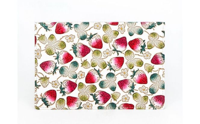 ケース パーソナルホルダー いちご 文庫屋大関 ポーチ 通帳ケース 通帳入れ カードケース パスケース 通帳 お薬手帳 収納ポーチ 保管ケース 本革 革 皮革 雑貨 おしゃれ 日本製 東京