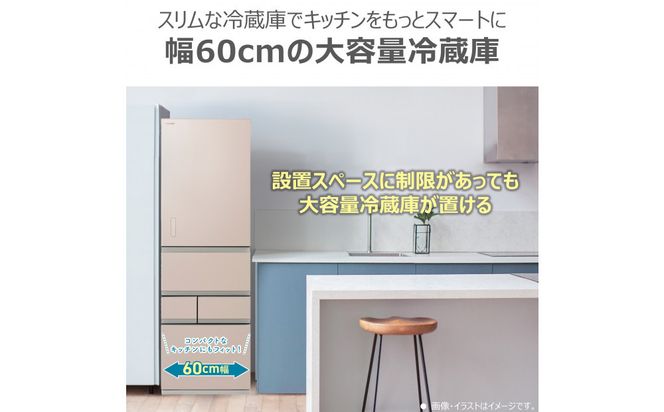 東芝　冷蔵庫【標準設置費込み】　501L　5ドア　左開き　冷凍冷蔵庫　GR-Y500GTML(NS) 141305_KV81