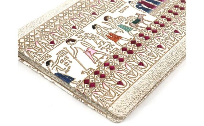 【文庫屋大関】パーソナルホルダー　エジプトNo.6【皮革工芸品】 雑貨 日用品 ブックカバー パスポートケース 貴重品入れ マルチケース シンプル 和風 革小物 