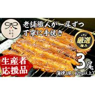 【0393710a-om】【生産者応援品】鹿児島県産東串良町のうなぎ蒲焼(3尾・計420g以上・秘伝のタレ付き)＆きざみ鰻セット うなぎ 高級 ウナギ 鰻 国産 蒲焼 蒲焼き たれ 鹿児島 【うなぎ太郎】