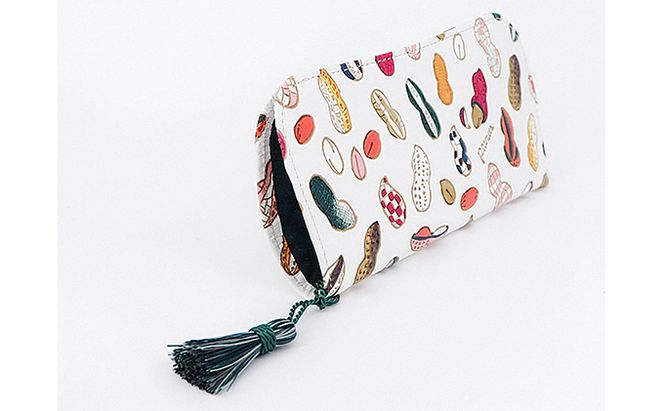 【文庫屋大関】メガネケース　ピーナッツ【皮革工芸品】 ファッション小物 民芸品 